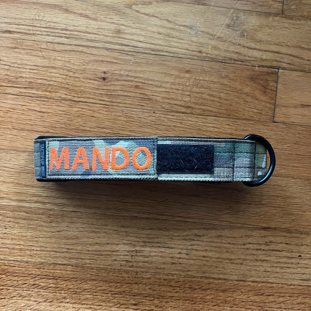 Mando Tactipup Dog Collar multicam camouflage green orange camo tactical
